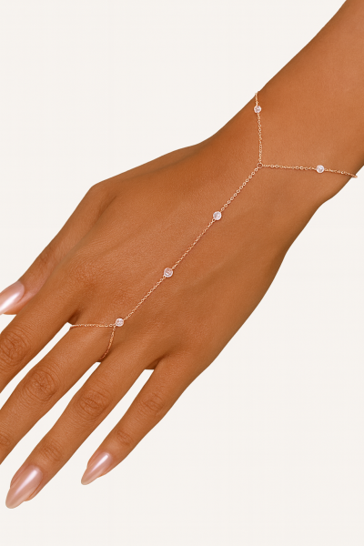 Gold 14 k rose or white gold & CVD diamonds REF:39  ID:600