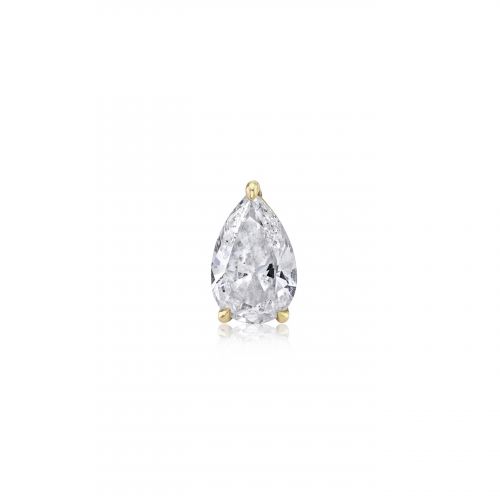 SINGLE LARGE DIAMOND PEAR SOLITAIRE STUD