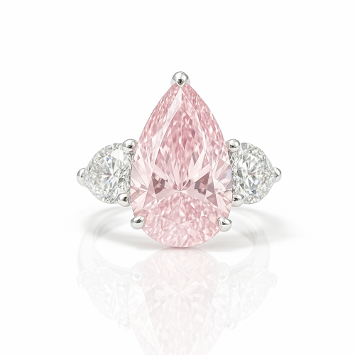 Ring " Pink Dream" with CVD pink vivid fancy diamond VS REF:147
