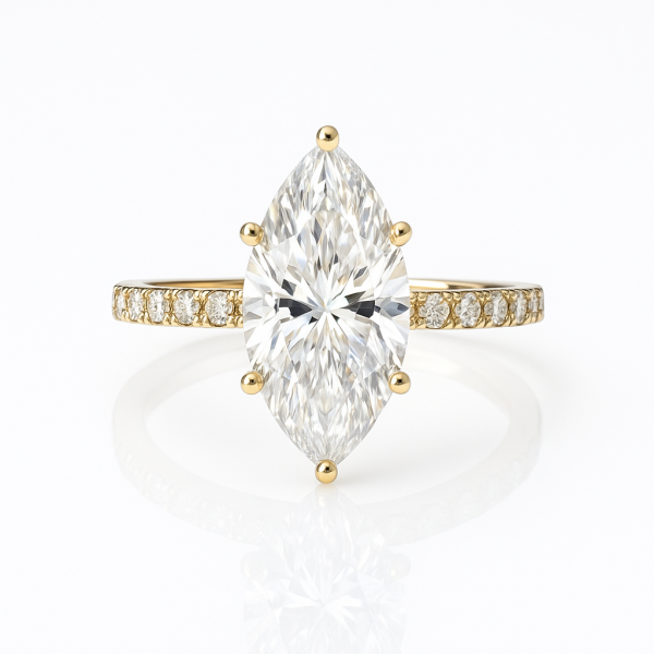 IGI Certified 3 CT Marquise Cut Engagement Ring  ID:2650