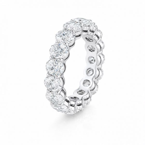 Oval CVD Diamond Eternity Ring EF-VVS  5,1ct  REF:165 ID:4200