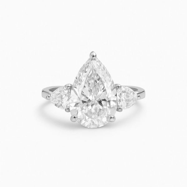 14 k white gold ring with CVD diamonds REF:130 ID:3250